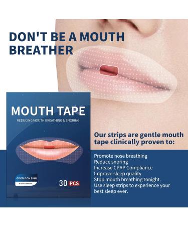 Advanced Gentle Sleep Tape 30 PCS | Mouth Sleep Strips for Better Nose Breathing | Reduce Mouth Breathing | Improve Night Sleep & Snoring Relief - Buy Online on GoSupps.com