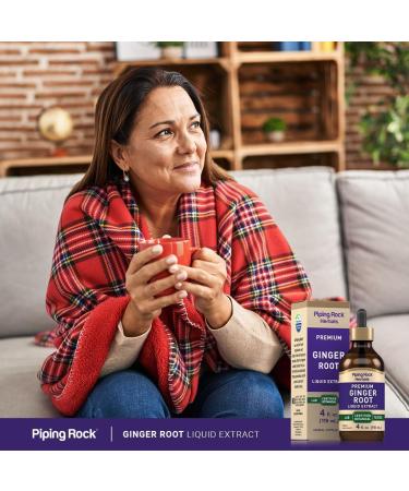 Piping Rock Ginger Extract Liquid Drops | 4 fl oz | Premium Tincture Supplement | Zingiber Officinale Root | Vegetarian Non-GMO Gluten Free - Buy Online on GoSupps.com