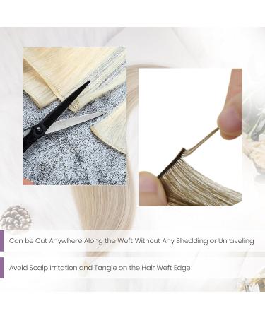 LAAVOO Virgin Hair Extensions - Brown Ombre Balayage 45cm - Real Hair Tress #4/7/80 - 25g Quality - Buy Online on GoSupps.com