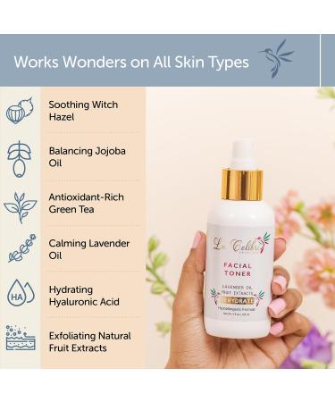 Rehydrate Facial Toner for Women | Hypoallergenic Vegan Acne Solution | Hydrating Witch Hazel & Hyaluronic Acid | 4 Oz Pore Minimizer - Buy Online on GoSupps.com