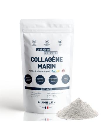 Naticol Marine Collagen Powder 300 g Bag Neutral Flavor Joint Comfort Muscle Recovery and Skin Beauty 60 doses at 5 g/day Humble+ Made in France