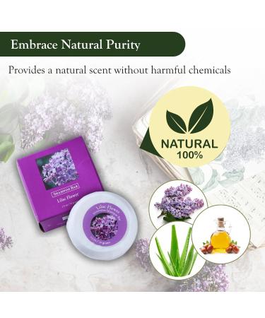 Adirondack Natural Lilac Shampoo Bar - Vegan Handmade Organic for Dry Hair - Moisturizing Aloe Vera & Jojoba Oil 2.5 oz - Buy Online on GoSupps.com