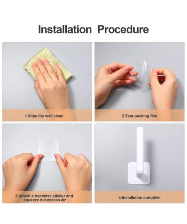 Adhesive Scrunchie Holder 2-Pack - DIY Hair Accessories Organizer - Wall Hooks - Waterproof - Simple Style White - Buy Online on GoSupps.com