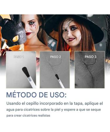 Liquid Scar Makeup - 15ml Halloween Scar Paint with Brush | Personal Care Makeup - For Face Skin Body Costume Cosplay Halloween Photography Party - Buy Online on GoSupps.com