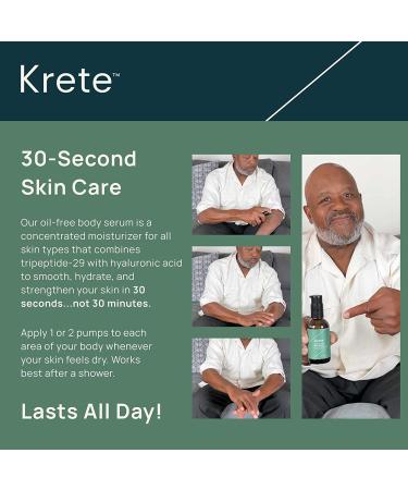 KRETE Hydrating Face & Body Serum for Men Head-to-Toe Bundle - Moisturize Smooth Hydrate & Protect Your Skin In 30-Seconds Oil-Free All Skin Types with Apple Stem Cell Extract & Hyaluronic Acid Face Serum + Body Serum - Buy Online on GoSupps.com