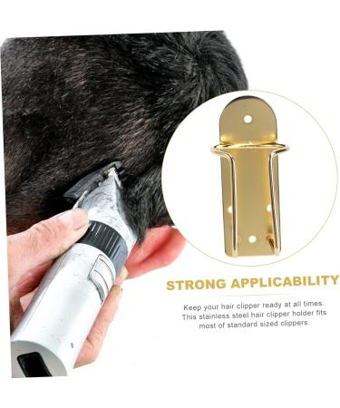 Housoutil Clipper Stand Beard Holder Barber Clippers Professional Hair Scissor Holder Hair Clipper Hair Trimmer Holder Barber Clipper Holder Fader Gem Stainless Steel 12.5x6cm Gloden - Buy Online on GoSupps.com