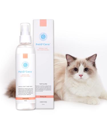 Breezytail PetO'Cera Mist - Ceramide Mist for Dogs & Cats | Hypoallergenic Skin & Coat Care Spray | Flaky, Dandruff Conditioning |Softens & Detangles Hair | 5.07oz