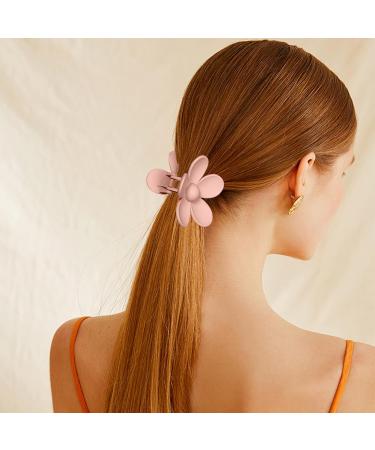 6 Flower Hair Clips for Women - Non-Slip Claw Hair Accessories | Large Matte Slide-Resistant Clips in 6 Colors - Ideal for Thick/Thin Hair - Buy Online on GoSupps.com