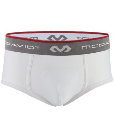 McDavid Peewee and Youth Performance Brief with Flex Cup White Youth: Regular