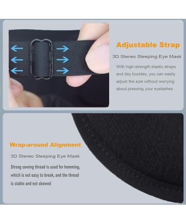 3D Eye Mask for Women Men - Comfortable & Soft Sleep Mask for Sleeping, Yoga, Travel - Black2022 - Buy Online on GoSupps.com