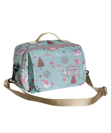 SUNVENO Nappy bag with changing mat for on the go with extra space - small changing bag Green