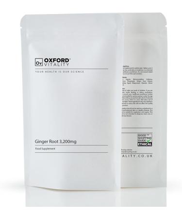 Ginger Tablets | 3200mg Root Extract Supplements for Digestive Health | by Oxford Vitality 120 Count (Pack of 1) - Buy Online on GoSupps.com