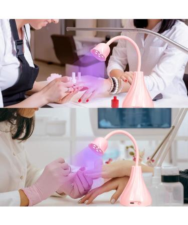 Krofaue UV LED Nail Lamp - Rotatable Quick Dry Nail Light for Gel Nails - Hands Free Mini Nail Dryer in Pink Tulips - Buy Online on GoSupps.com