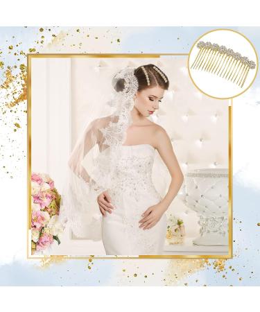 Geosar 4-Piece Rhinestone Hair Comb Set - Wedding Hair Accessories for Women and Girls - Buy Online on GoSupps.com