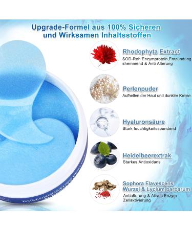 Hydrating Eye Pads with Hyaluronic Acid & Collagen | Anti-Aging Hydrogel Eye Masks for Dark Circles Puffiness & Wrinkles - 60pcs - Buy Online on GoSupps.com