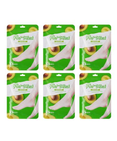 6 paires Masque Pied Avocat Soin R parateur et Fermet Adoucit les Talons Fissur s Action Exfoliante pour une Peau Douce et Souple Pour des Pieds Doux et Revitalis s