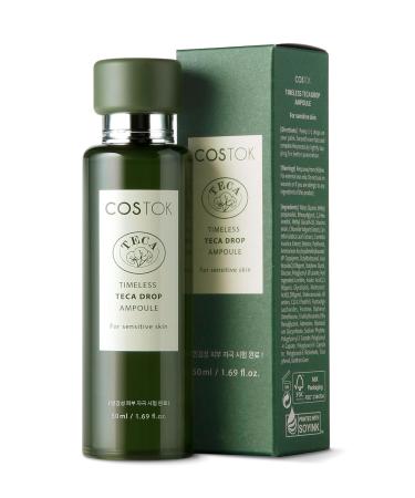 COSTOK Timeless TECA Drop Ampoule 50ml with Centella Asiatica Extract TECA Technology Hypoallergenic Soothing Hydrating Facial Serum for Sensitive Skin - Buy Online on GoSupps.com