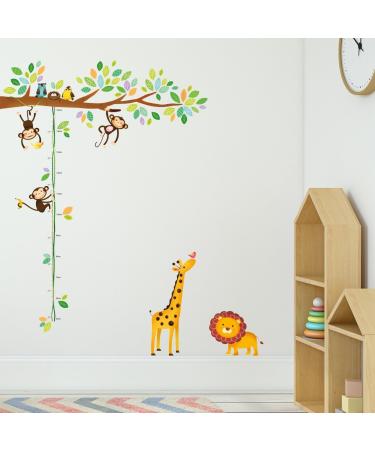 DECOWALL Large Tree and Animals Wall Stickers (DW-1402) - Animal Growth Chart for Kids Room - Buy Online on GoSupps.com