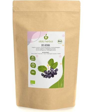 Organic Dried Chokeberry (500g) Organic Grown Whole Aronia Berries 100% Natural and Pure Ready to Eat Fruit Snack Vegan - Buy Online on GoSupps.com