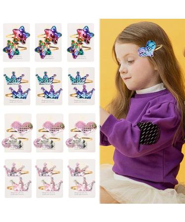 8-Piece Caricature Hair Clips for Girls | Glitter Hairpins for Children | Stylish & Fun Designs for Ladies & Kids - Buy Online on GoSupps.com