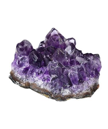 Natural Amethyst Crystal Clusters Stone Crystal Cluster Uruguay Raw Geode Quartz Reiki Gemstone Specimen Figurine for Home Decor approx200-250g (Size : Approx200-250g)