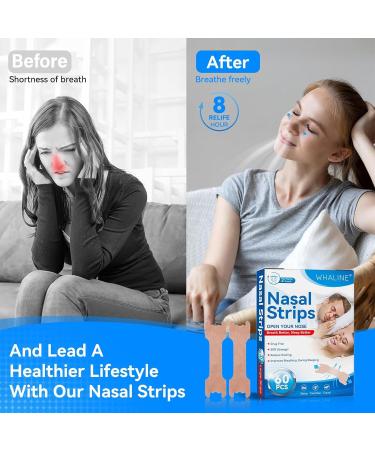 Chimoo Nose Paving Strips - 60 Pieces Anti-Snore Skin-Colored Nose Strips for Allergies & Runny Nose Relief (66x19mm) - Buy Online on GoSupps.com