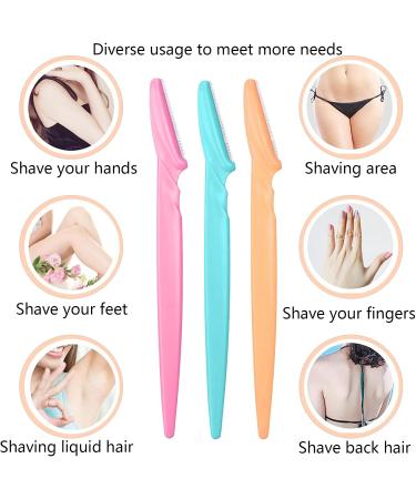 60 Multicolor Eyebrow Razors - Face Shaper & Foldable Multi-Purpose Razors for Women | International Shipping - Buy Online on GoSupps.com