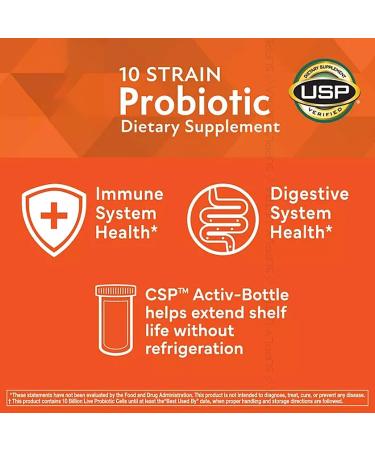 Members Mark 10 Strain Probiotic 10 Billion CFU 84 Count | Delayed-Release Capsules - Supports Digestive & Immune Health - Buy Online on GoSupps.com