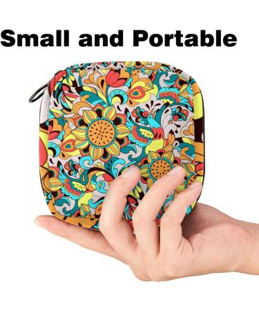 Stylish Menstruation Pad Bags with Zipper - Durable Women's Napkin & Tampon Bags (Bird Phoenix & Sunflower Designs) | International Shipping - Buy Online on GoSupps.com