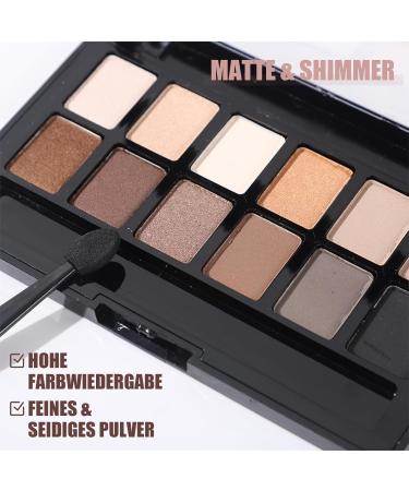  EONFAVE Smoky Nude Eyeshadow Palette 12 matte and shimmering brown eyeshadows waterproof and smudge-proof. - Buy Online on GoSupps.com