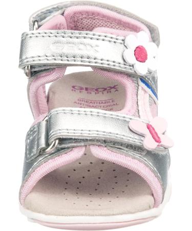 Geox Girl's B Sandal Agasim - Silver Pink - Size 6 UK | Shop Now - Buy Online on GoSupps.com