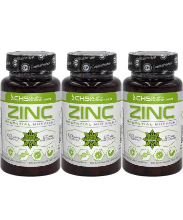 Zinc Citrate | 50mg x 240 Capsules (Zinc from Zinc Citrate 15mg) | 8 Months Supply | Immune System Support Supplement | Skin Maintenance | by Cvetita Herbal 3