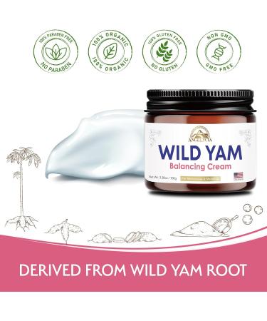 Organic Wild Yam Cream for Hormone Balance | 100% Pure Support for PMS Perimenopause & Menopause - 6.76 Oz - Buy Online on GoSupps.com