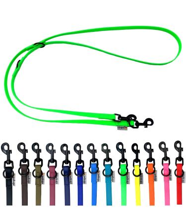 Biothane Dogeleine Black Hook adjustable for small dogs / large dogs 2m / 2.40m / 2.80m / 3.50m / 5m (neon green 2.40m x 9mm) 2.40m x 9mm neon green