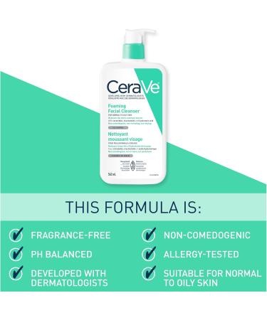 CeraVe FOAMING Face Cleanser Gentle Face Wash with Hyaluronic Acid Niacinamide Ceramides. Makeup Remover for oily skin won t clog pores. Oil & sebum control. Non-Comedogenic Sensitive Skin Men & Women 562ML Foaming Cleanser - 562 ml 562 ml (Pack of 1) - Buy Online on GoSupps.com