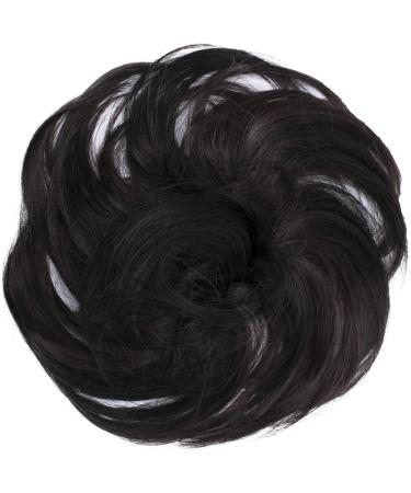 CAISHA by PRETTYSHOP Updo Scrunchie Slightly Wavy Dark Brown Mix - Synthetic Fiber Hairpiece (#1H32a G33B) - Buy Online on GoSupps.com