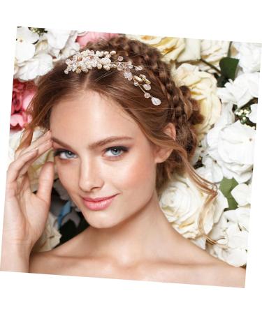 Ipetboom Pearl Hair Comb Bridal Hair Comb Wedding Bridal Flower Hair Comb Bridal Hair Clip Wig Combs Festive Rhinestone Hair Clip Bride Headdress Crystal Bridesmaid Girl Headband - Buy Online on GoSupps.com