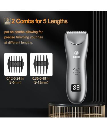 Favrison Body Hair Trimmer for Men - Waterproof Electric Clippers with Ceramic Blade LCD Display & Grooming Kit - Buy Online on GoSupps.com