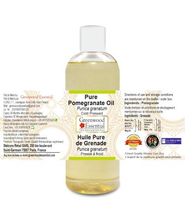 Buy Greenwood Essential Pure Pomegranate Oil - 200ml Therapeutic Cold Pressed | International Shipping - Buy Online on GoSupps.com