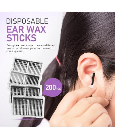 OKUMEYR 200pcs Disposable Ear Wax Removal Sticks with Water-Based Heads Sticky Spiral Ear Cleaner for Safe and Gentle Wax Absorption Suitable for Adults - Buy Online on GoSupps.com