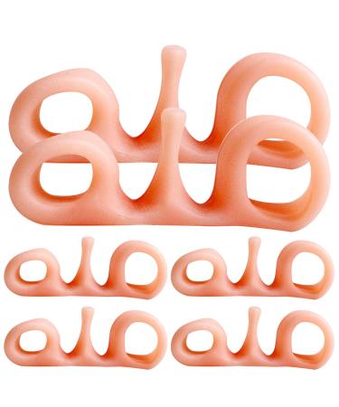Toe Straighteners Toe Spacers 3 Pairs Silicone Toe Separators Elastic Toe Separators for Pedicure Breathable Bunion Corrector for Women Men