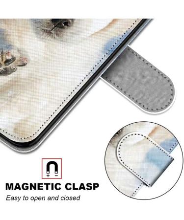 Miago Flip PU Leather Case for Xiaomi Poco X3 NFC - Colorful Pattern Wallet Cover with Card Compartments & Stand - Snow Dog Design - Buy Online on GoSupps.com