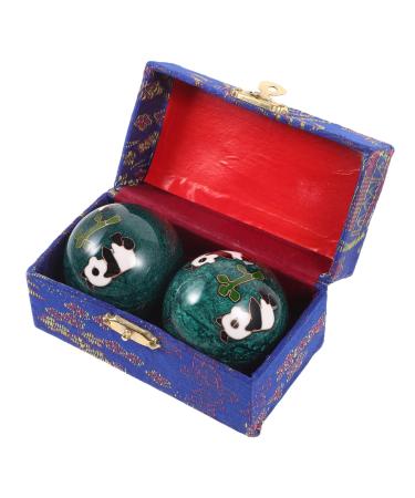 Homsfou 2st fitness handball spiked massage ball Physioball for the hand hand massage ball massage balls for hand exercises fitness massage balls strengthen panda metal gymnastics ball box