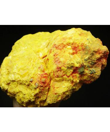 313g Golden Yellow Orpiment with Red Realgar Crystal Specimen JZIGTDEM - Buy Online on GoSupps.com