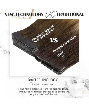 Buy Moresoo Virgin Tape In Extensions - Real Remy Hair Invisible Adhesive #3/8/22 10g 35cm - 5 Pieces for International Shipping - Buy Online on GoSupps.com