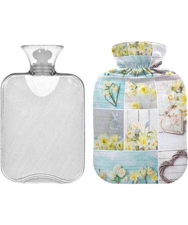 NAANLE 2L Large Wood Spring Flowers Heat Bottle - Warm Flap for Pain Relief & Heat Therapy | Bed & Hand Foot Warmer - Buy Online on GoSupps.com