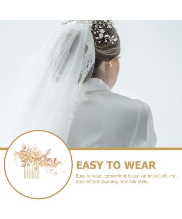 FRCOLOR Set wedding hair comb bridal hair Bride Hair Comb Bride Hair Pin Flower Crystal Hair Comb wedding headpiece Bridal Side Combs vintage zinc alloy bridesmaid rhinestones Comb - Buy Online on GoSupps.com