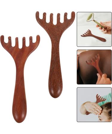 Gatuida Peigne de Massage Cuir en Bois 2Pcs Outil de Massage Multifonctionnel Stimulateur Cuir Fatigue Oculaire Outils Gua Sha en Bois - Buy Online on GoSupps.com