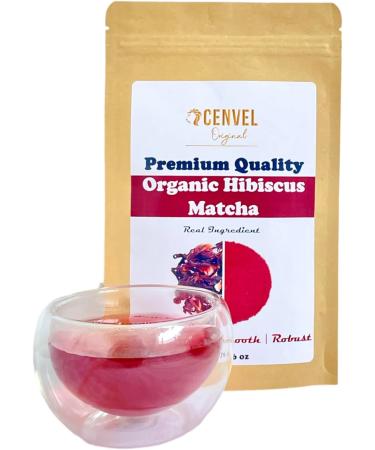 CENVEL Organic Hibscus Matcha Tea | Premium Quality Ingredient | 100% Natural and Pure | Great Detox Treatment | Eco-Friendly packaging | (50g) - Buy Online on GoSupps.com