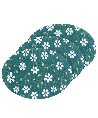 3-Pack Cleaning Kitchen Sponges Oval Small Vector Flower Kitchen Cellulose Dishwashing Wood Pulp Cotton